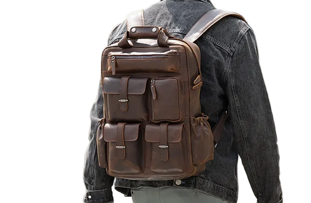 Ruben Five-Pocket Leather Backpack
