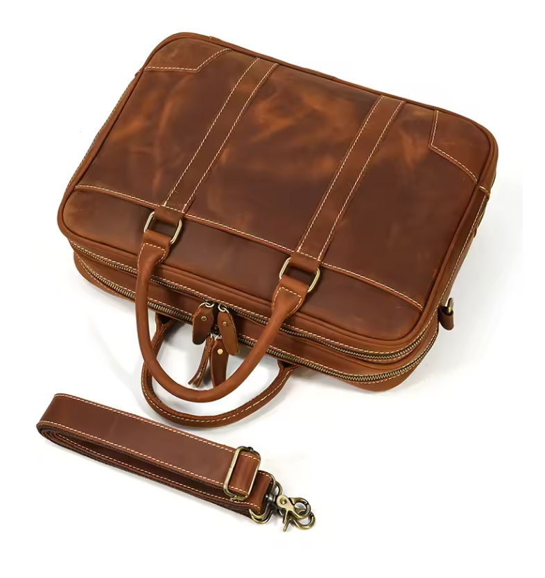 Larson Slimeline Leather Briefcase