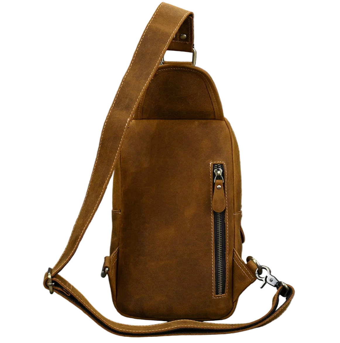 Luis Multi-Pocket Leather Crossbody