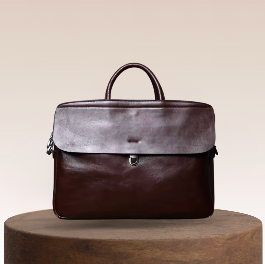 Warwick Structured Leather Briefcase