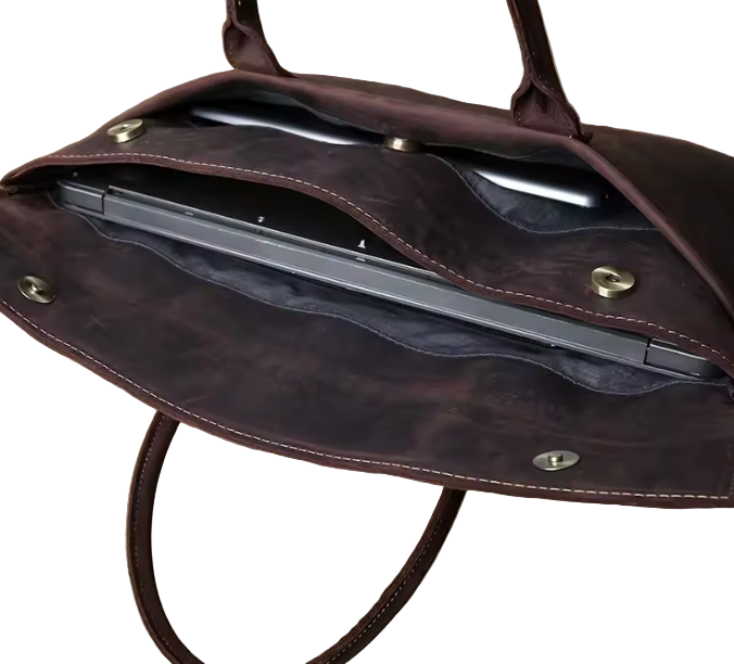 Rufus Leather Flap Tote