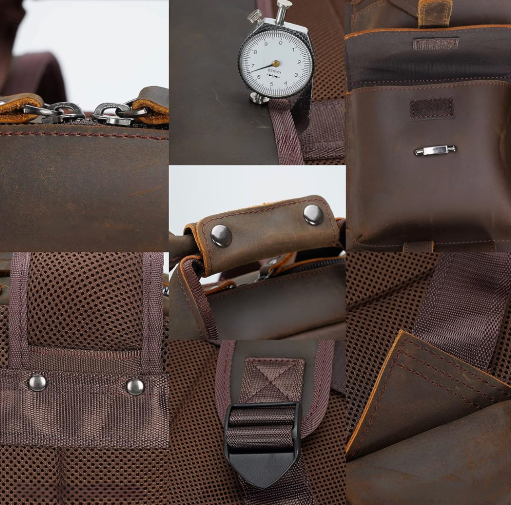 Ruben Five-Pocket Leather Backpack