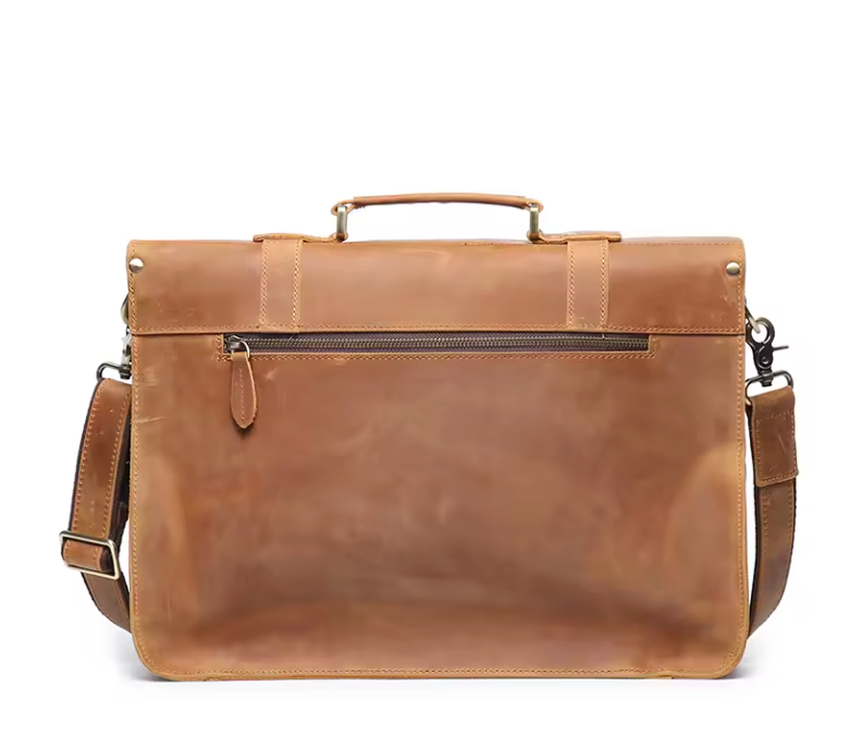 Fletcher Buckle-Flap Leather Messenger