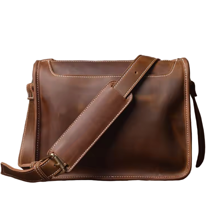 Spencer Soft-Structured Leather Messenger