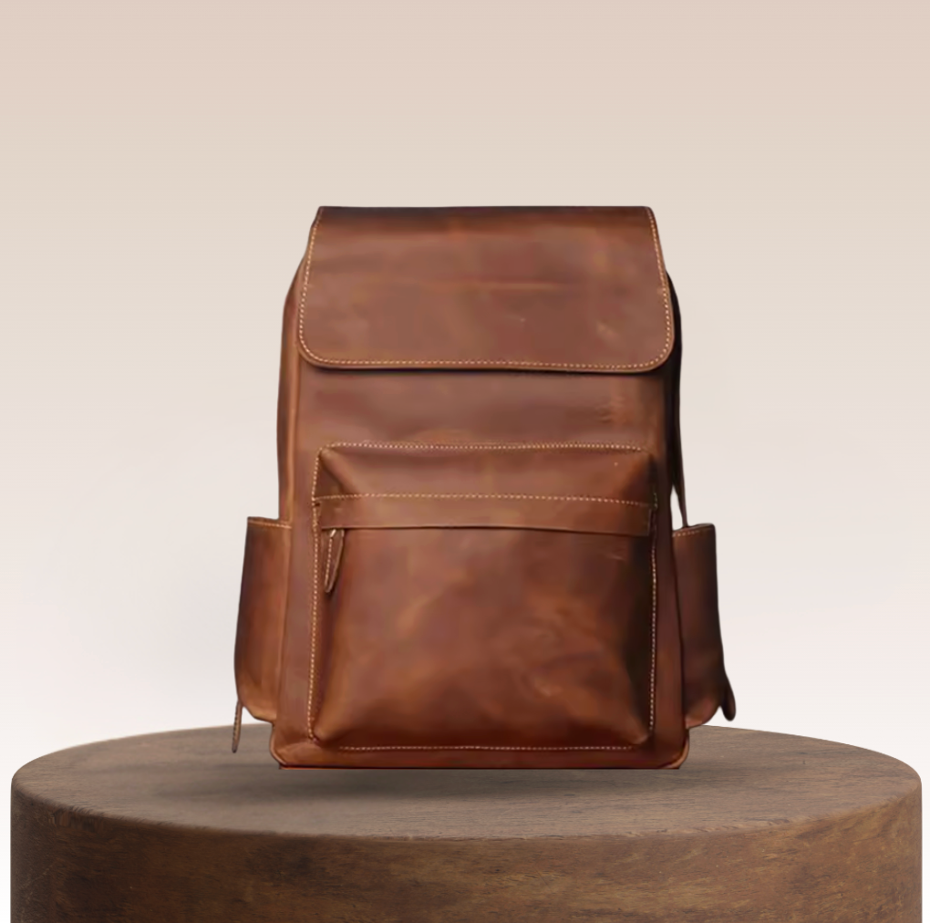 Rowan Large-Capacity Leather Backpack
