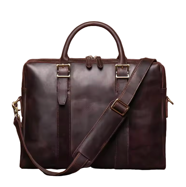 Thornton Wide-Opening Leather Briefcase