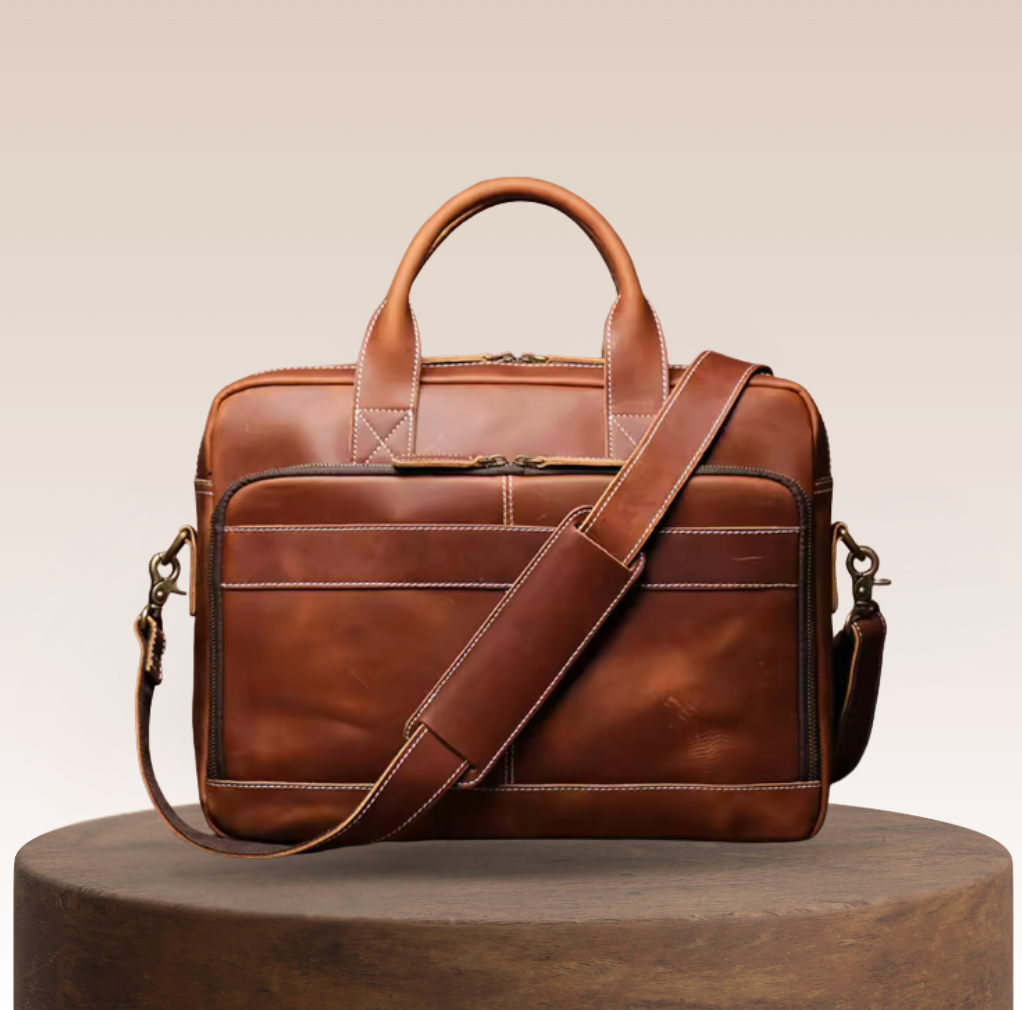 Sullivan Structured Leather Briefcase