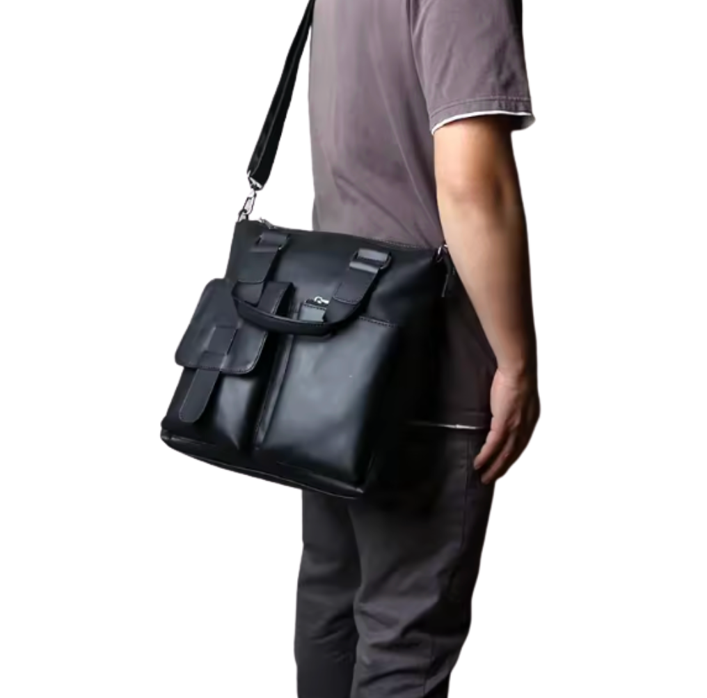 Ellroy Pocketed Leather Tote
