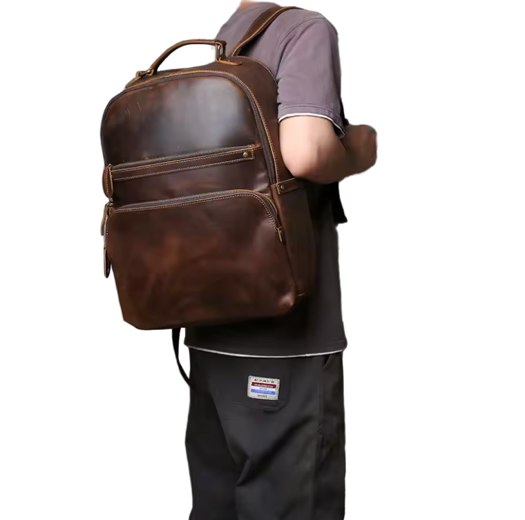 Chiltern Tall Zip Leather Backpack