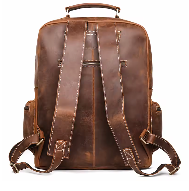 Redorf Twin-Pocket Leather Backpack