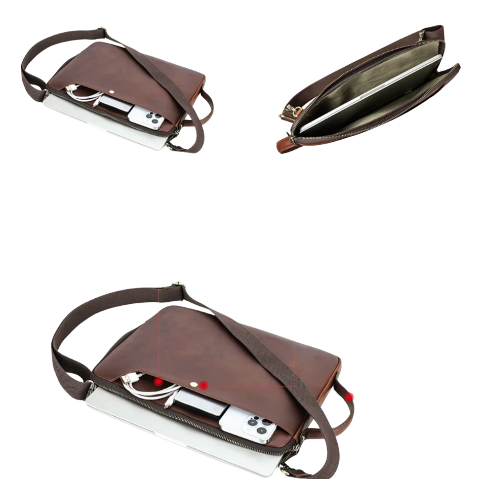 Carlisle Structured Leather Laptop Bag