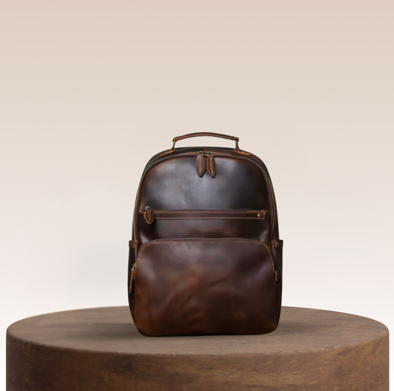 Chiltern Tall Zip Leather Backpack