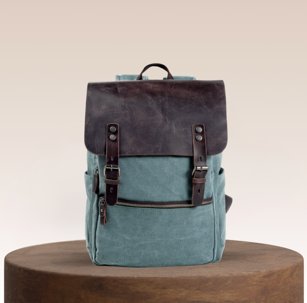 Carter Two-Tone Canvas Backpack
