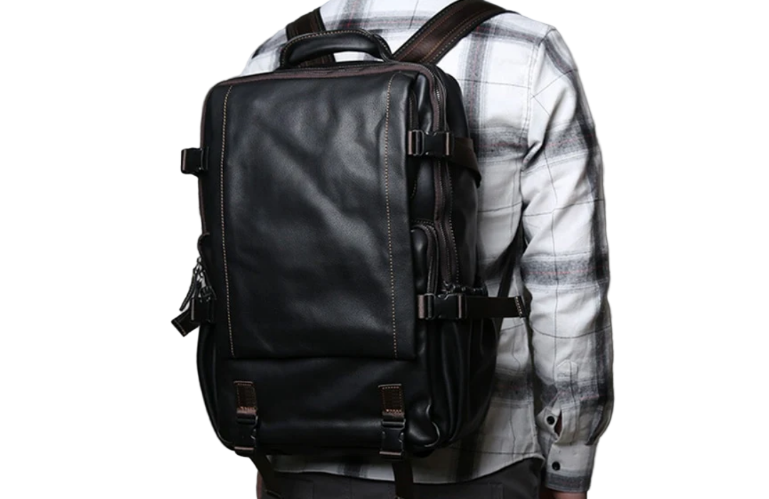 Griffin Travel Leather Backpack
