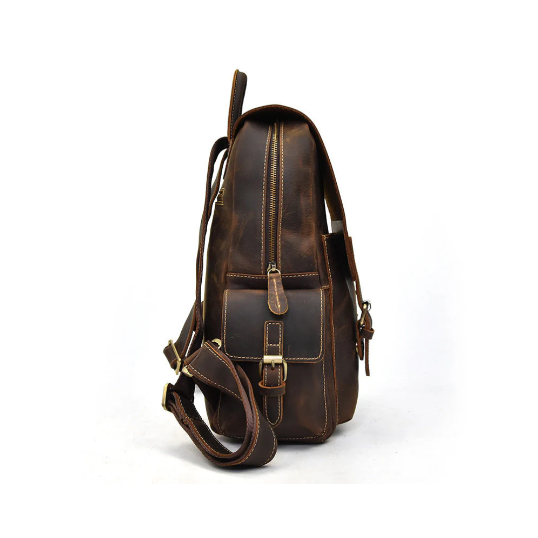 Marcus Classic Flap Leather Backpack