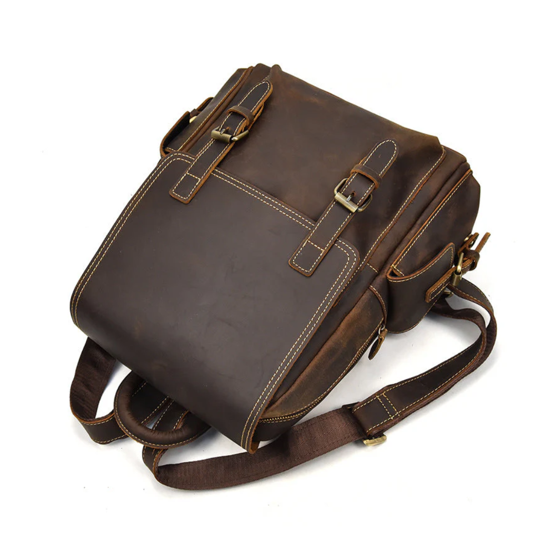Marcus Classic Flap Leather Backpack