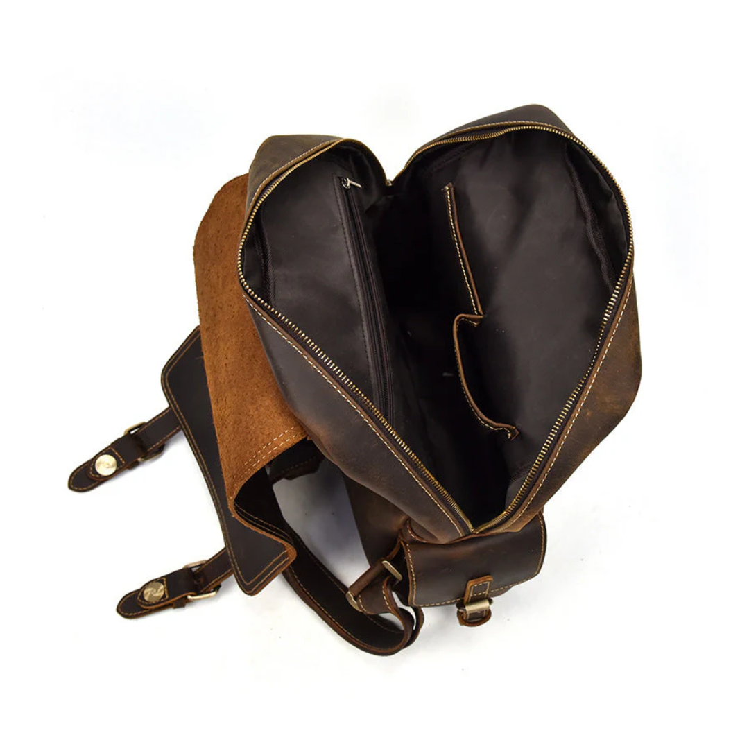 Marcus Classic Flap Leather Backpack