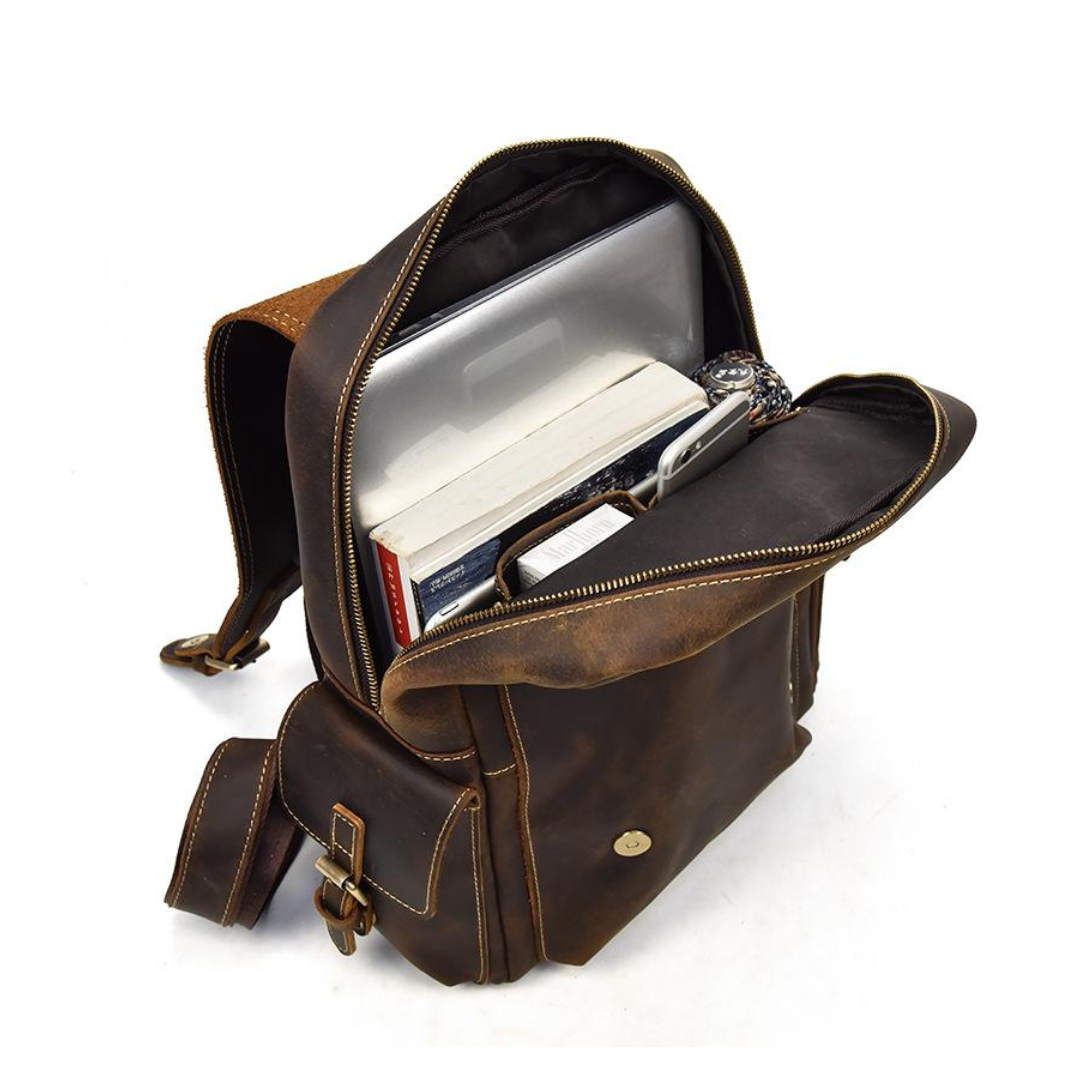 Marcus Classic Flap Leather Backpack