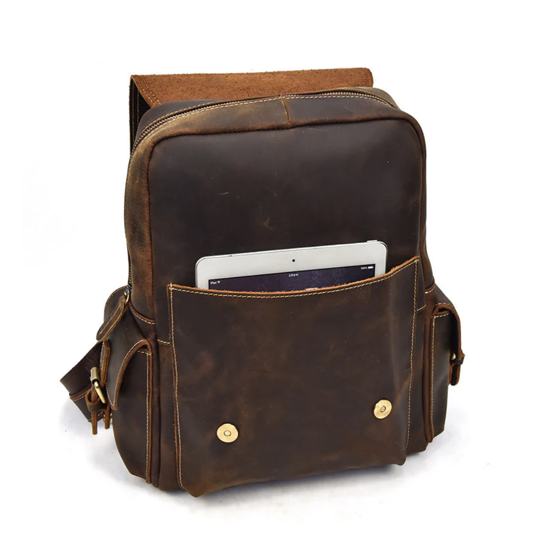 Marcus Classic Flap Leather Backpack