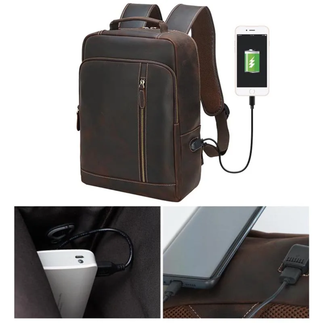 Josh Laptop Leather Backpack