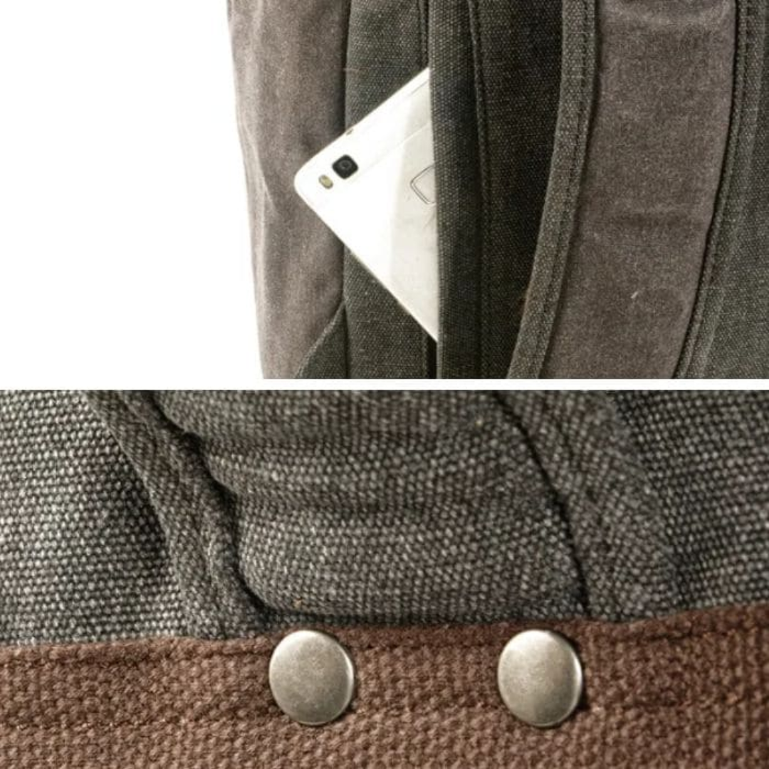 Calvin Canvas Roll-Top Backpack