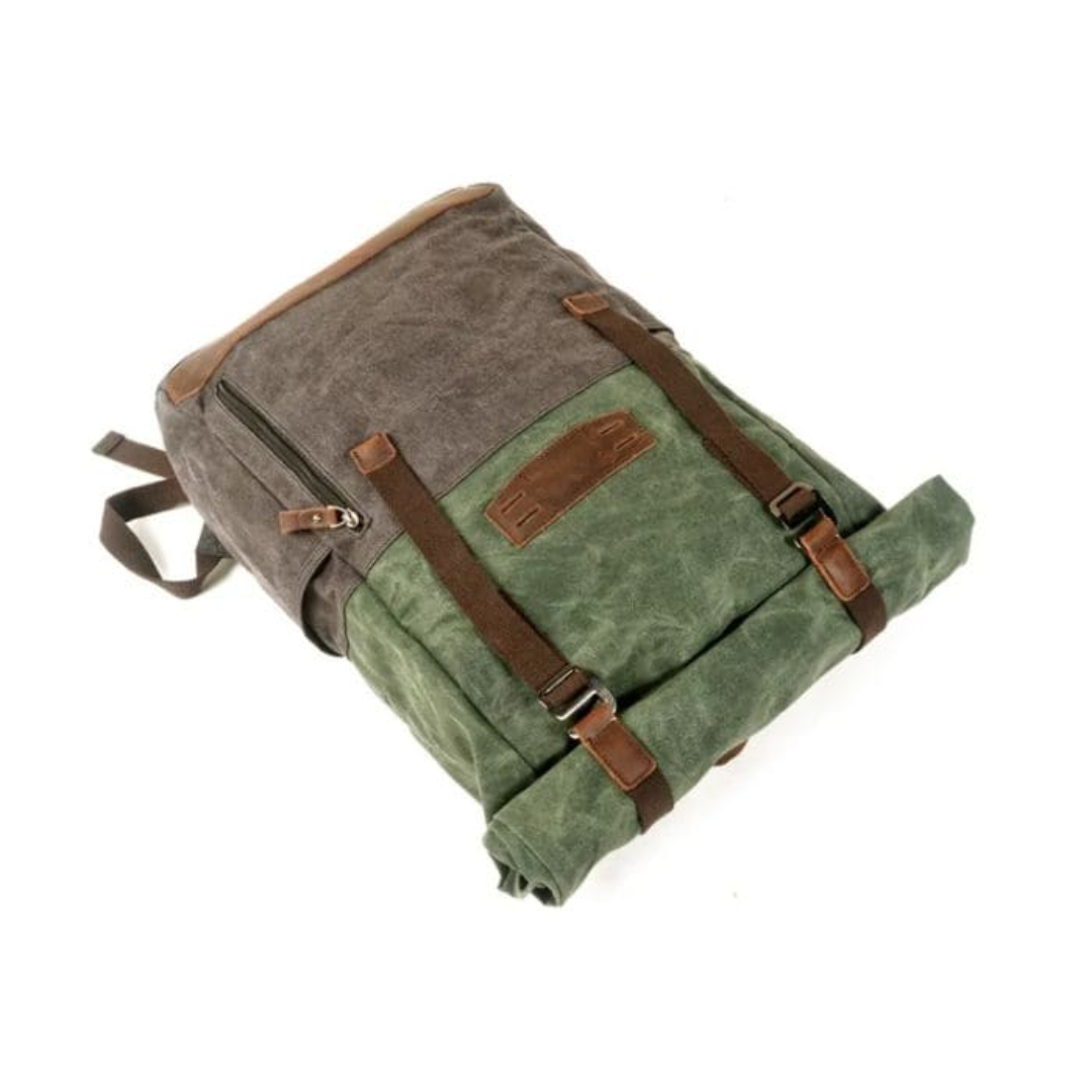 Calvin Canvas Roll-Top Backpack