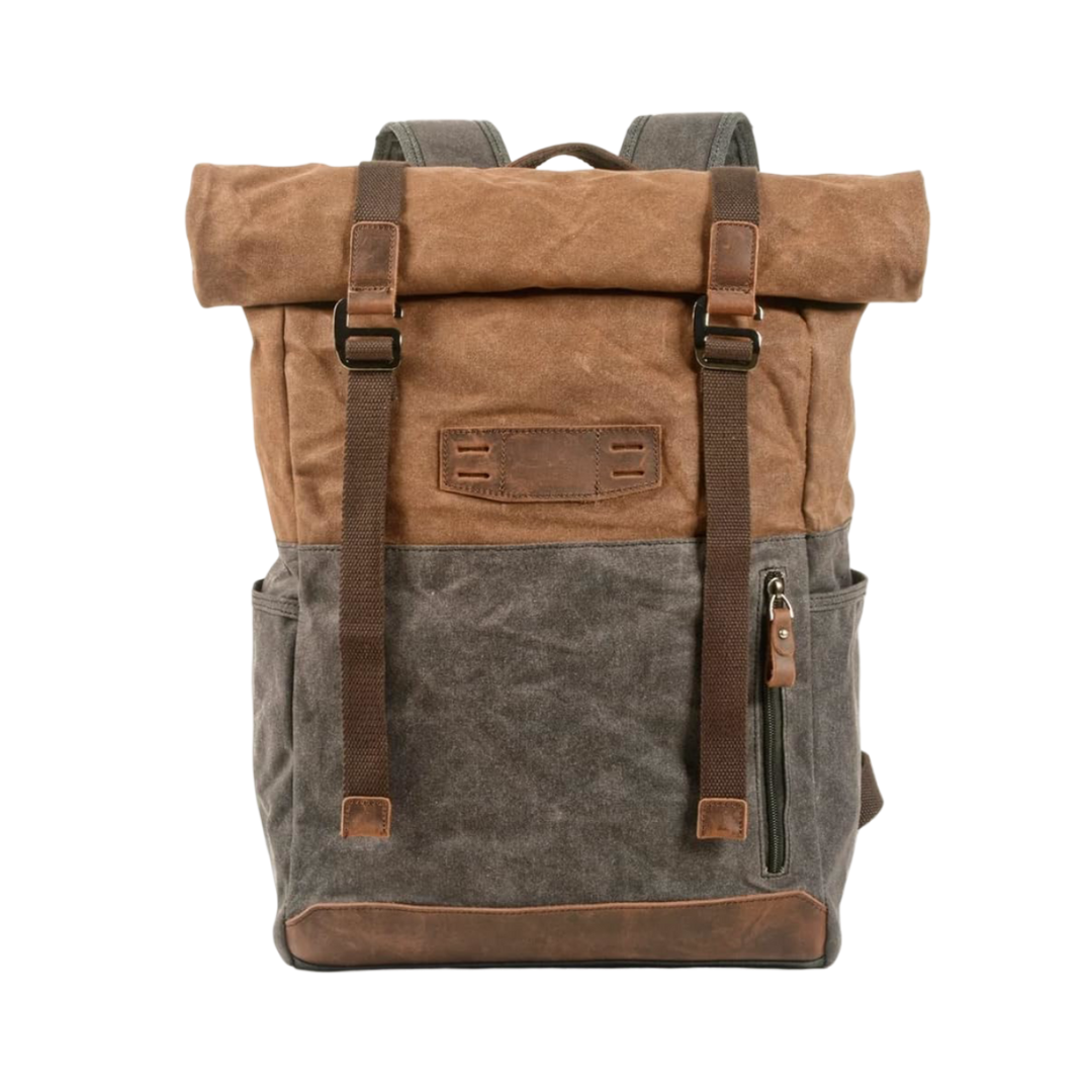 Calvin Canvas Roll-Top Backpack