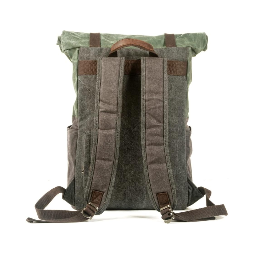 Calvin Canvas Roll-Top Backpack