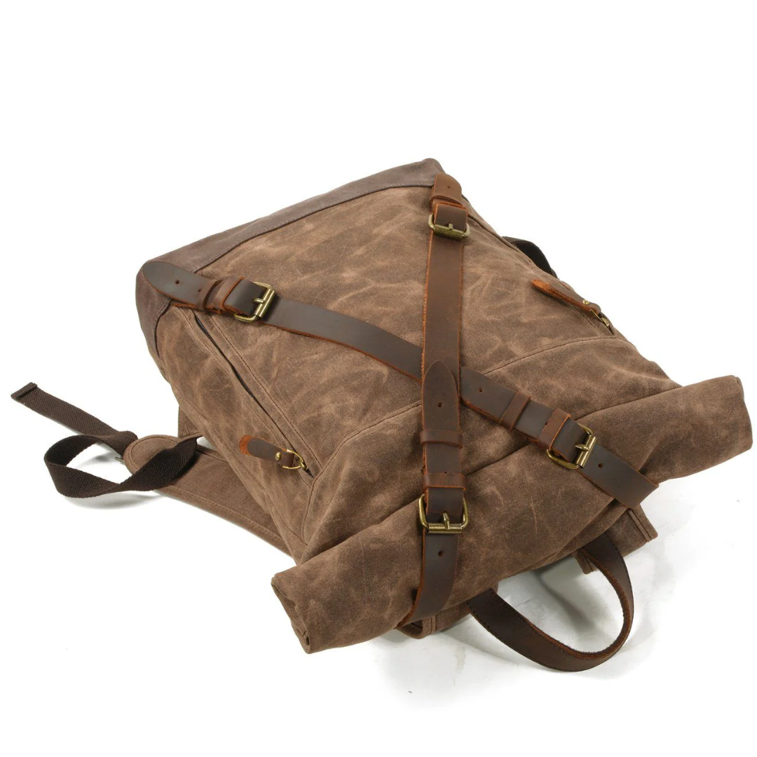 Barron Cross‑Strap Canvas Rucksack