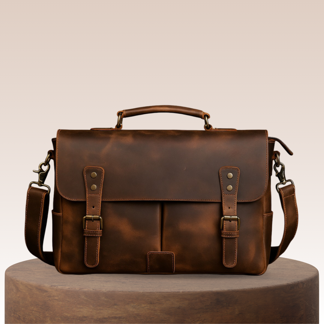 Clinton Classic Leather Messenger