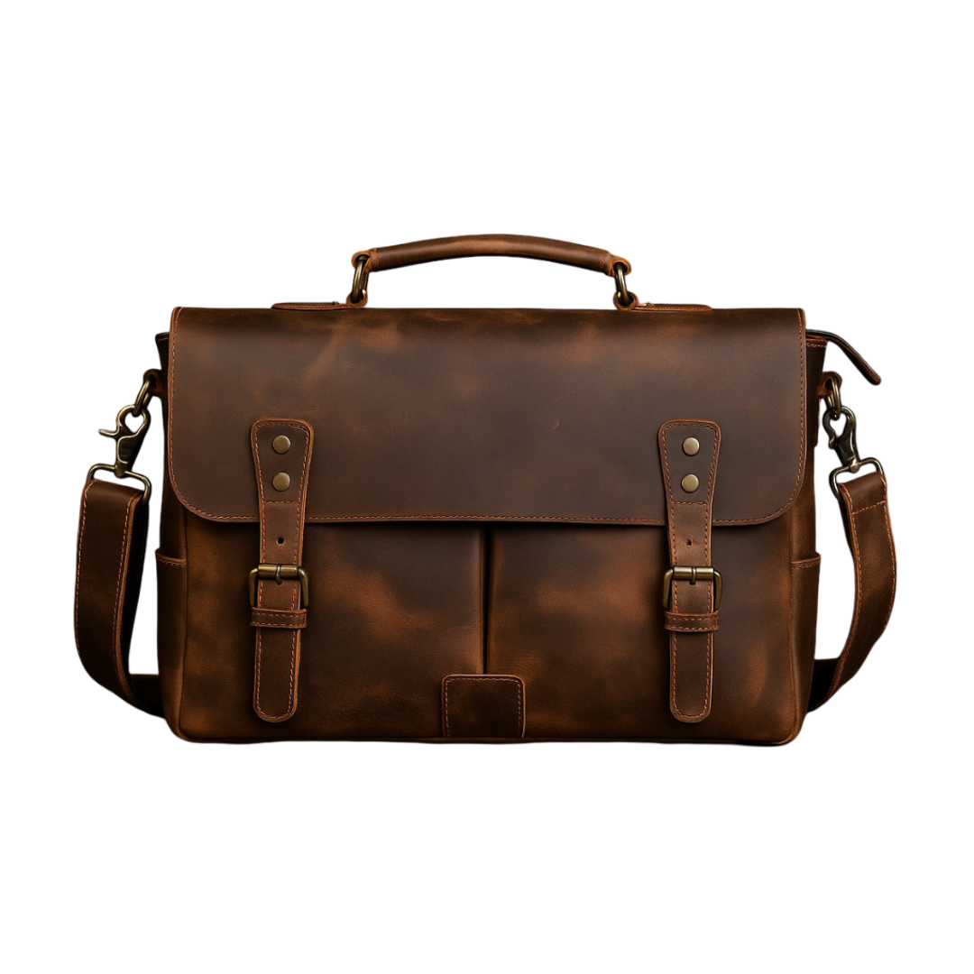 Clinton Classic Leather Messenger
