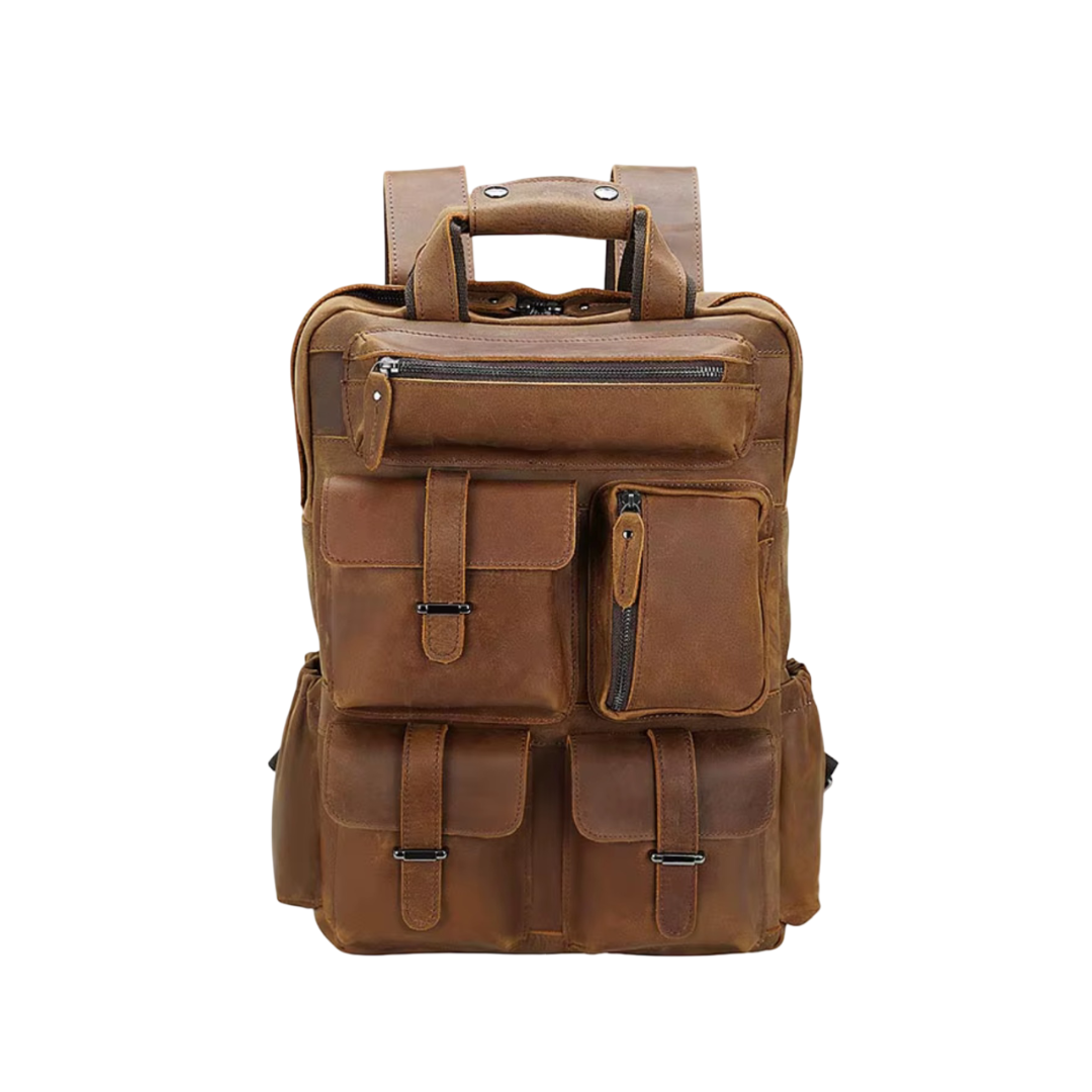 Ruben Five-Pocket Leather Backpack