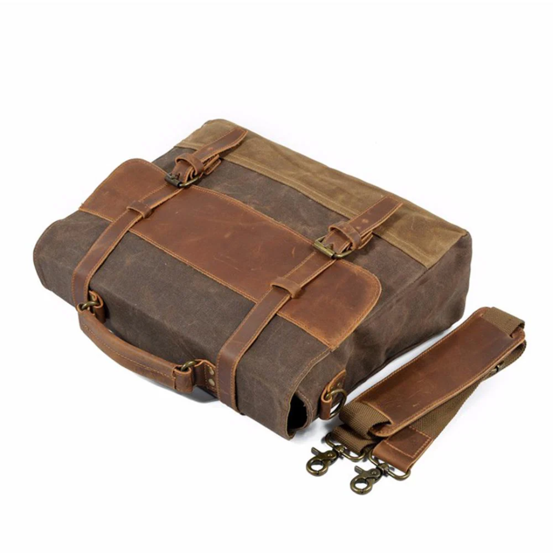 Kevin Panelled Canvas Messenger