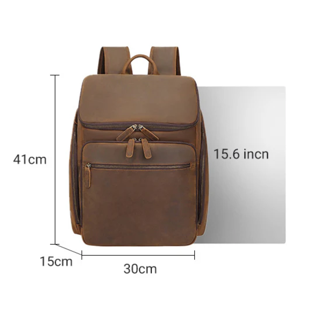Laurent Leather Daily Carry Backpack