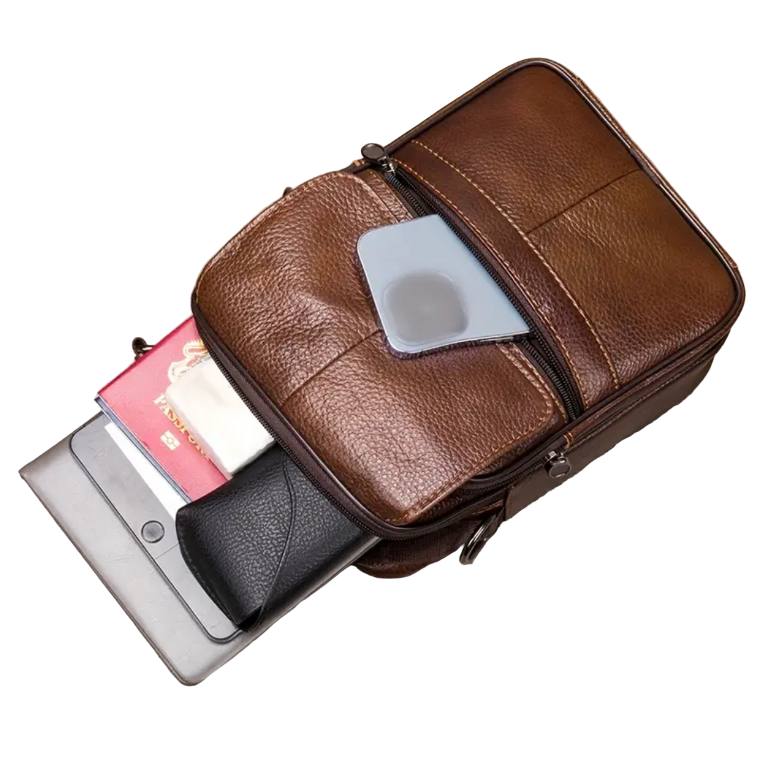 Jasper Multi-Zip Leather Crossbody