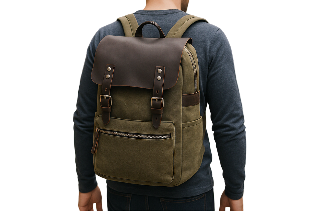 Carter Two-Tone Canvas Backpack