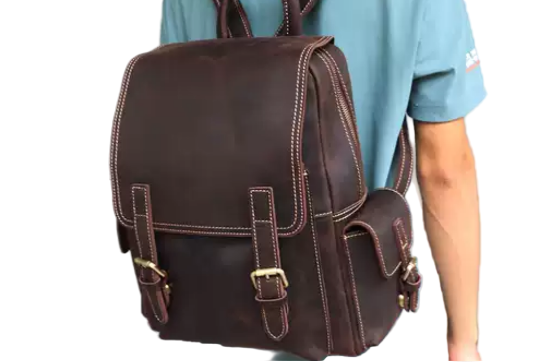 Marcus Classic Flap Leather Backpack