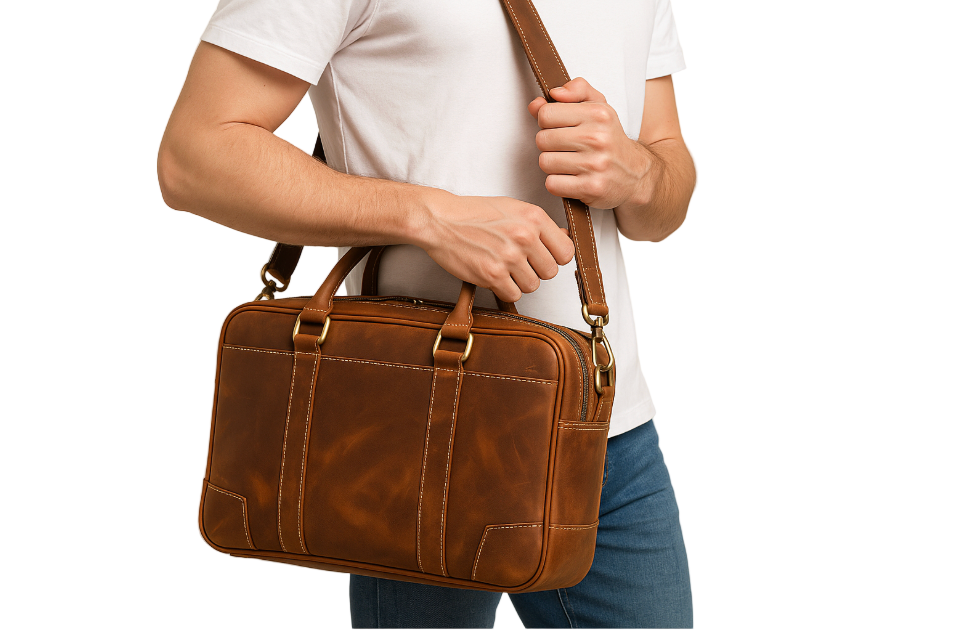 Larson Slimeline Leather Briefcase