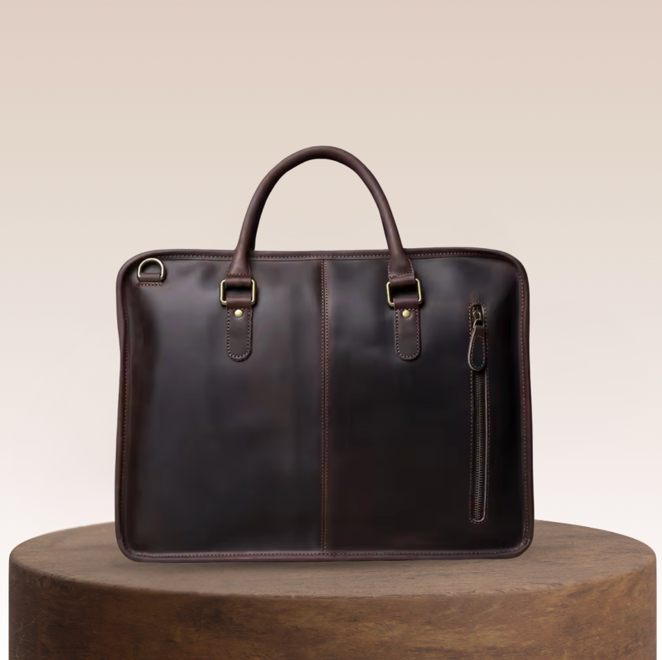 Billy Slimline Leather Briefcase