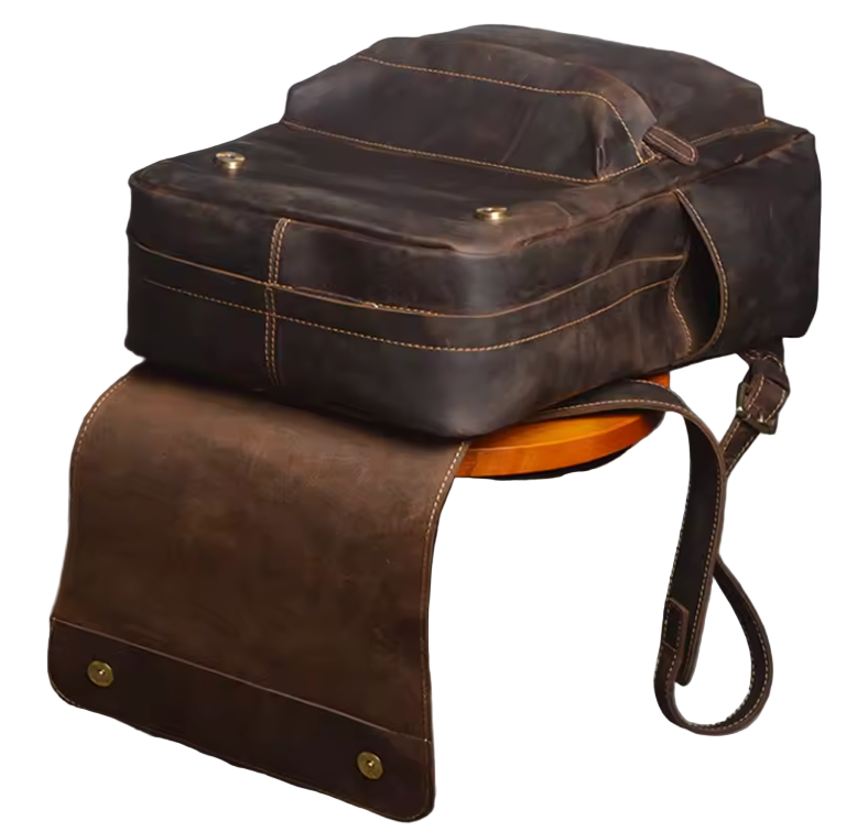 Rowan Large-Capacity Leather Backpack