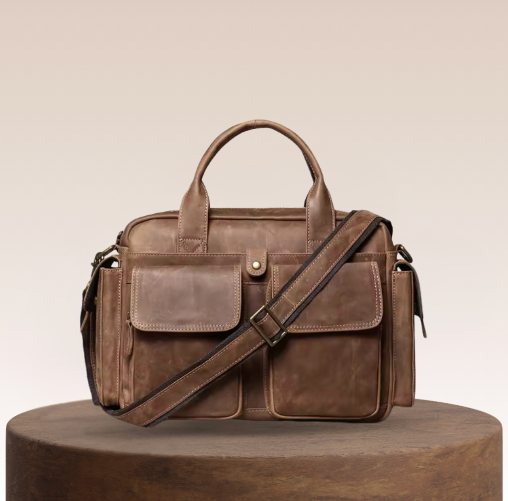 Langford Compact Leather Briefcase
