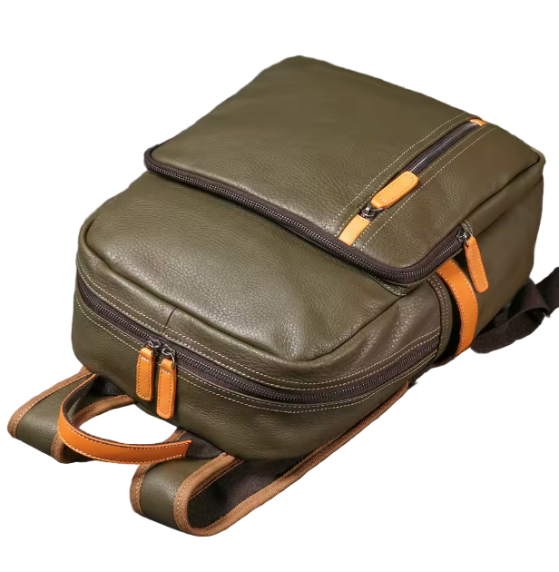 Hastings Multi-Pocket Leather Backpack