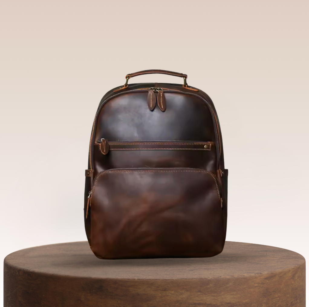 Chiltern Tall Zip Leather Backpack
