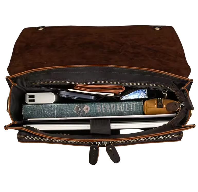Beckett Structured Leather Briefcase