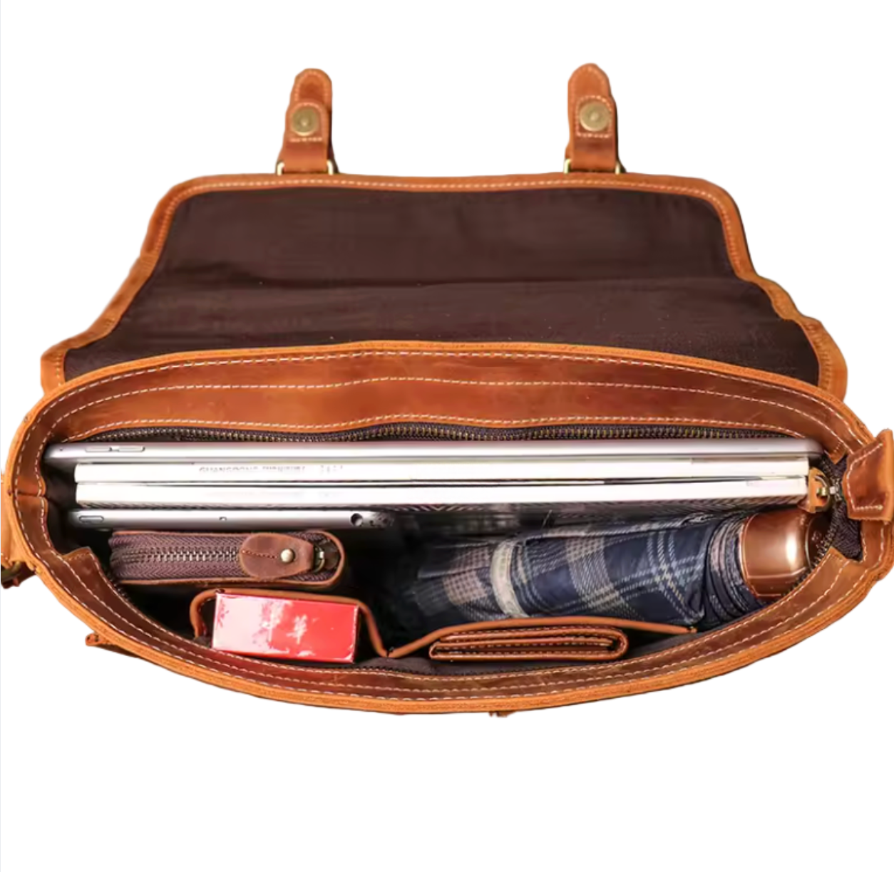 Riverton Compact Leather Messenger