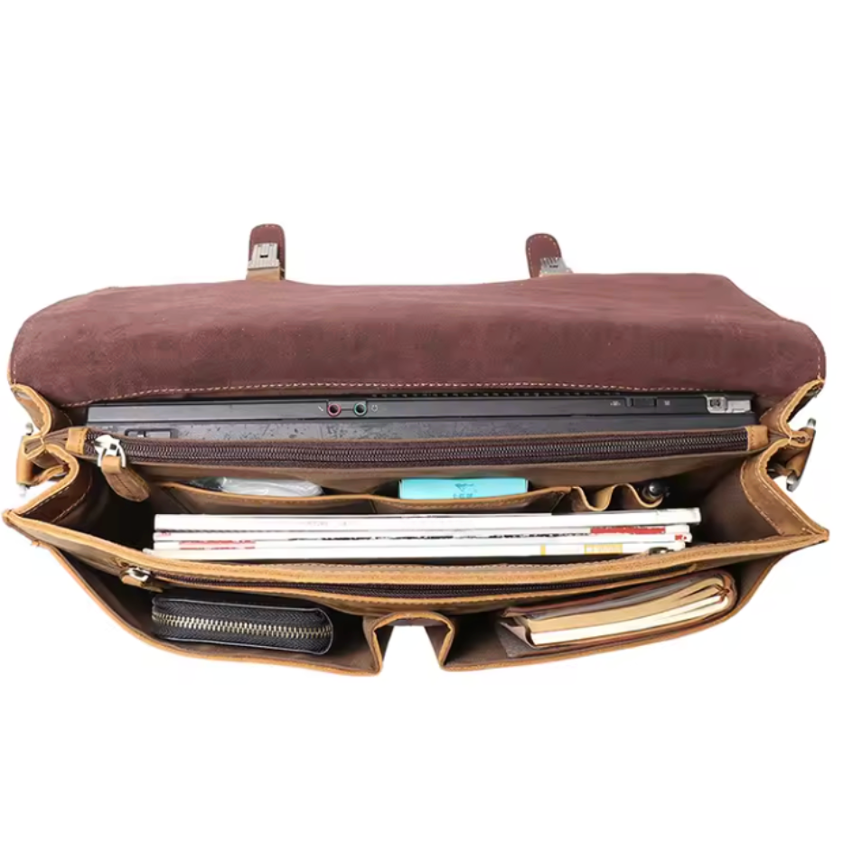 Fletcher Buckle-Flap Leather Messenger