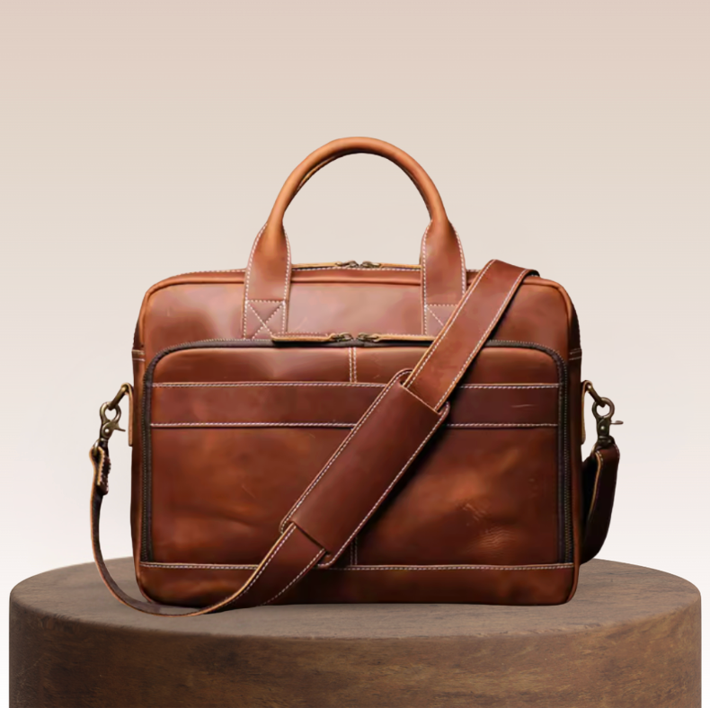 Sullivan Structured Leather Briefcase