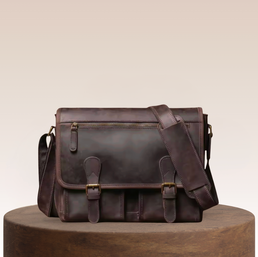 Riverton Compact Leather Messenger