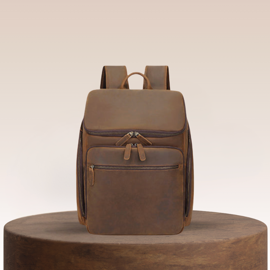 Laurent Leather Daily Carry Backpack