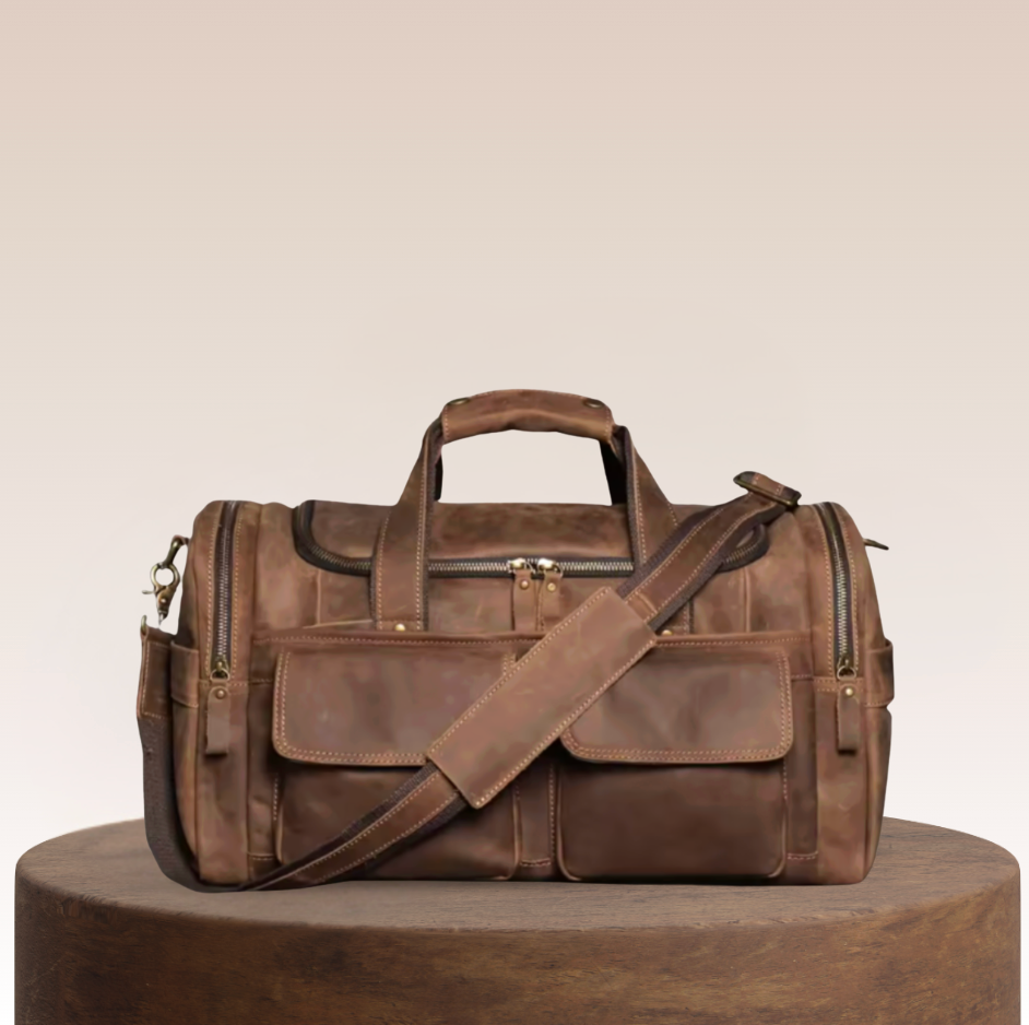 Cromwell Multi-Pocket Leather Duffel